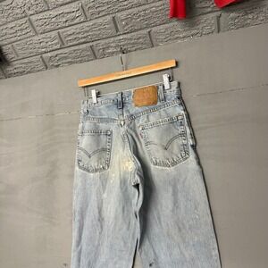 Levi's 550 Mens Jeans 29x30 Light Wash Distressed Relaxed Fit Denim Pants